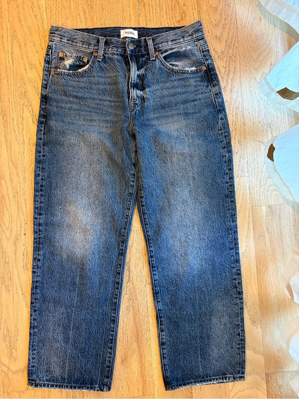 Pistola Lexi mid rise bowed straight Jean size 29